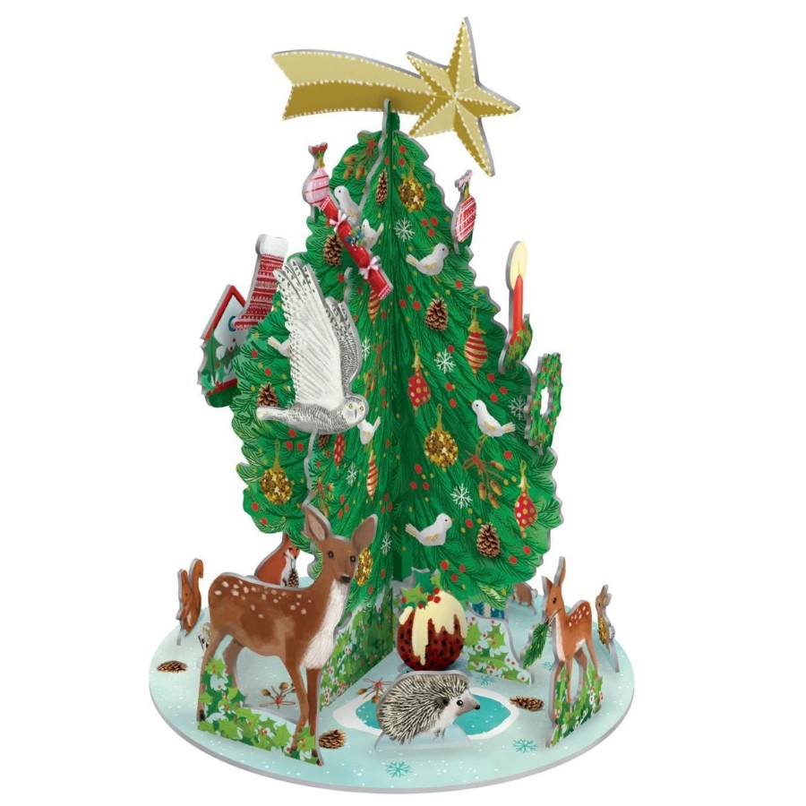 Celebrations Carousel Shop | 3D Christmas Advent Calendar Heart Of The Forest Pop & Slot Advent Calendar | Pop Up Advent Calendar Freestanding Advent Calendar | Christmas Tree Advent Calendar