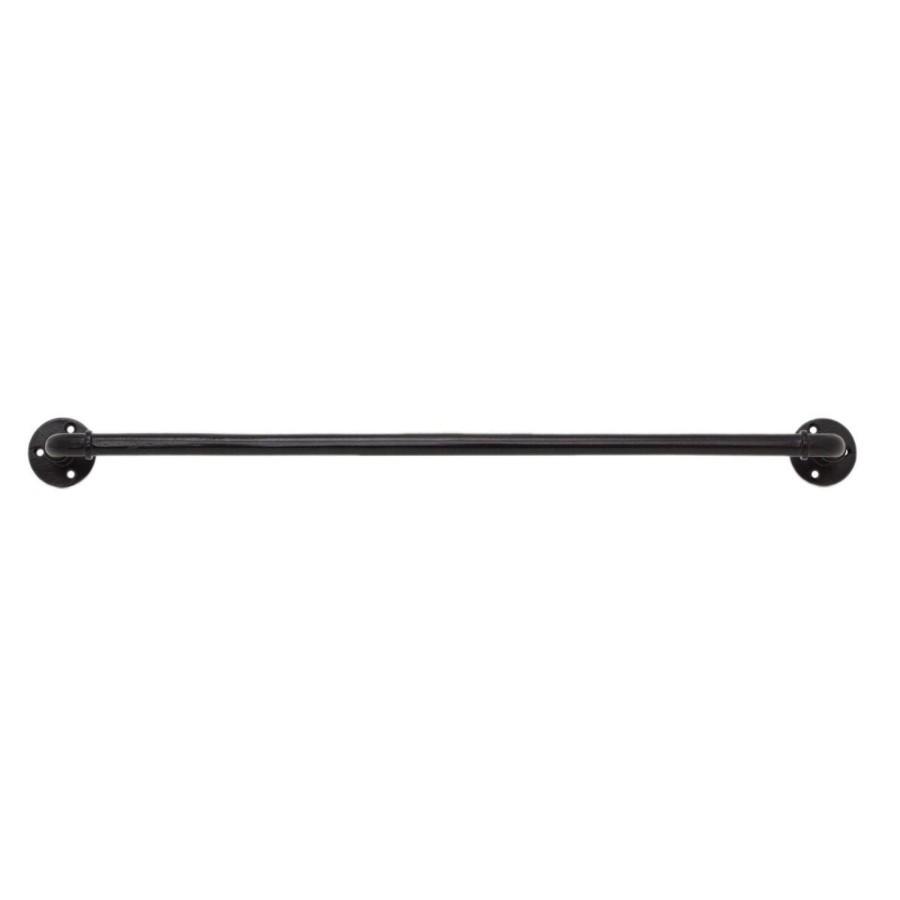 Home Accessories Carousel Shop Shelving & Hooks | 60Cm Black Iron Bathroom Water Pipe Towel Rail | Wall Mounted Towel Bar Towel Holder | Industrial Pipe Towel Rack Bathroom Accessories