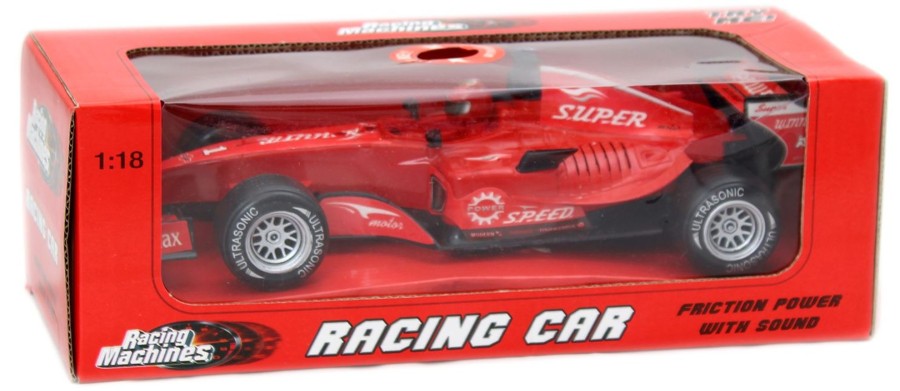 Baby & Child Carousel Shop Pretend Play | Racing Machines Plastic Pull Back F1 Friction F1 Racing Car With Sound 1:18 ~ Red