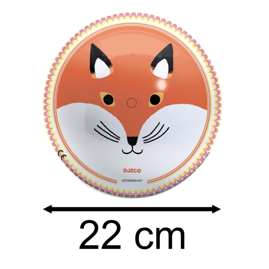 Baby & Child Carousel Shop Djeco | Djeco Dj00165 Childrens Ball Kids Bouncy Ball | Toddler Bear & Fox Ball - 22Cm