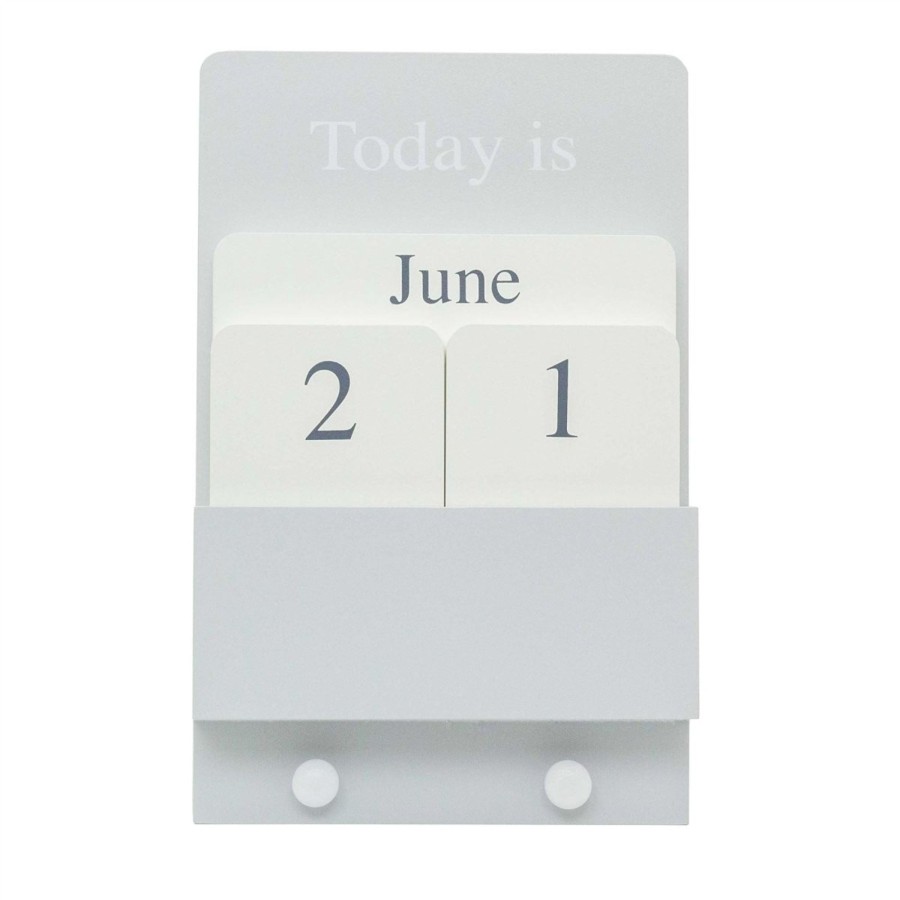 Home Accessories Carousel Shop Chalkboards & Planners | Wall Mounted Wooden Perpetual Calendar And Key Hooks | Eternal Calendar For Wall