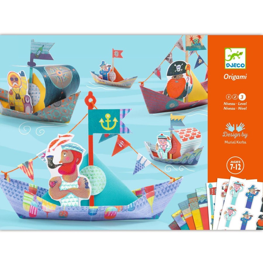 Baby & Child Carousel Shop Arts & Crafts | Djeco Dj08779 Origami Floating Boats Kit Create Your Own Paper Boats For Kids