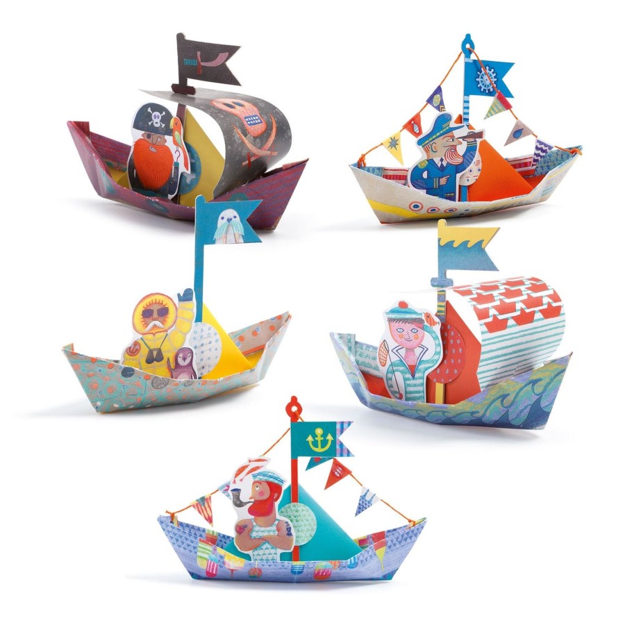 Baby & Child Carousel Shop Arts & Crafts | Djeco Dj08779 Origami Floating Boats Kit Create Your Own Paper Boats For Kids