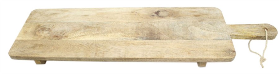 Kitchen & Dining Carousel Shop | Extra Large Wooden Serving Platter Paddle Tray ~ Jumbo Food Presentation Board