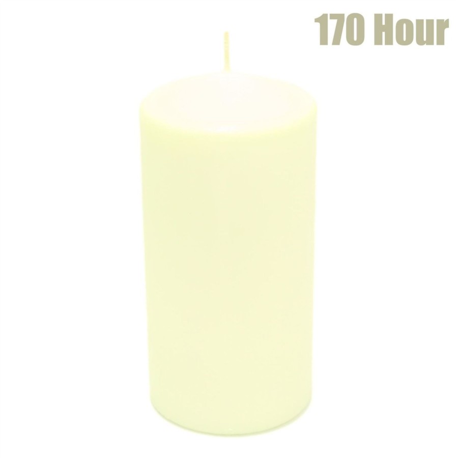 Home Accessories Carousel Shop Candles & Tealights | 170 Hour Cream Votive Pillar Candle - Ivory Wax Church Candle