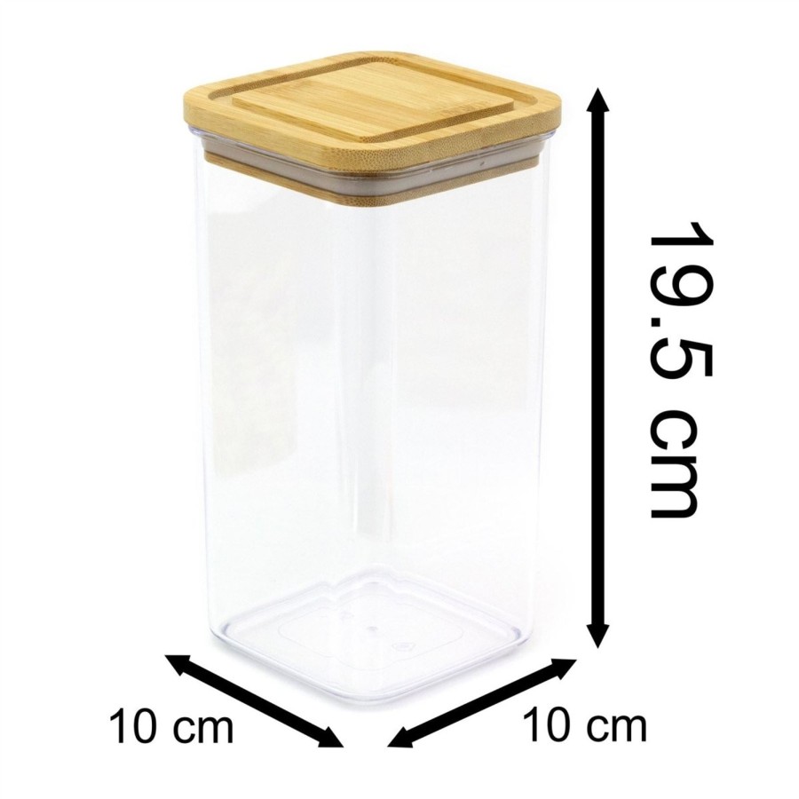 Kitchen & Dining Carousel Shop | 19.5 X 10Cm Stackable Airtight Food Storage Container | Kitchen Food Storage Jar With Lid | Plastic Food Storage Container Kitchen Jar With Lid -1100Ml