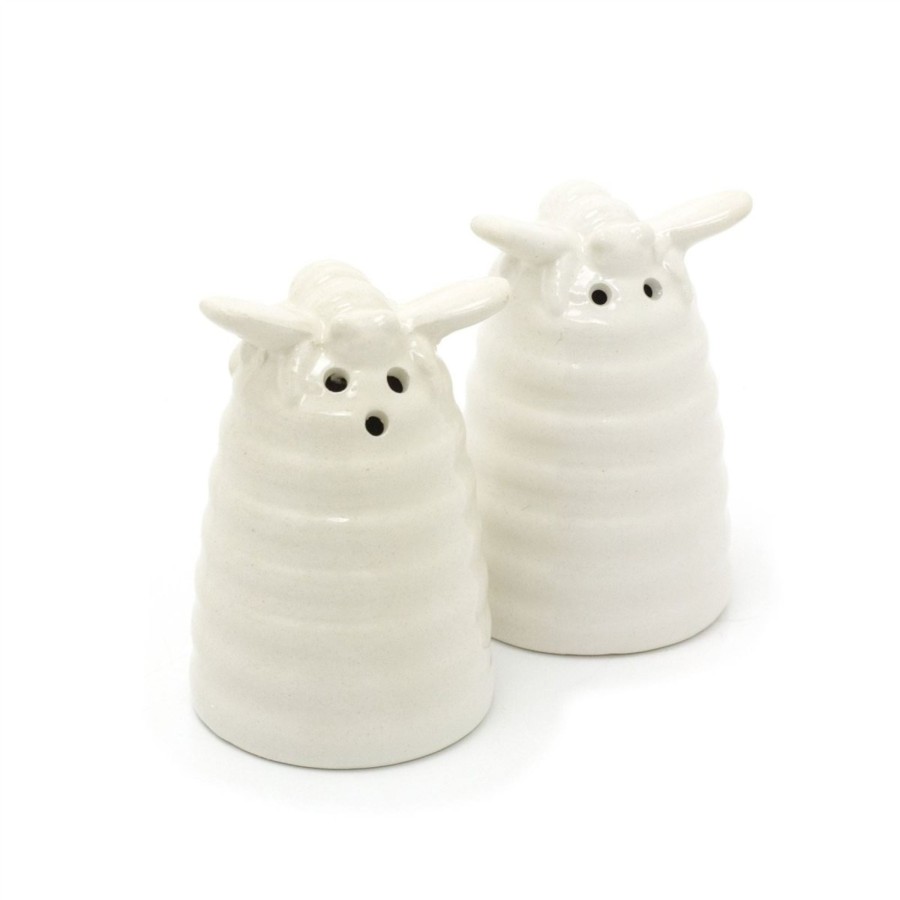 Kitchen & Dining Carousel Shop | Summer Beehive Shaped Salt And Pepper Shakers | Ceramic Salt And Pepper Pots