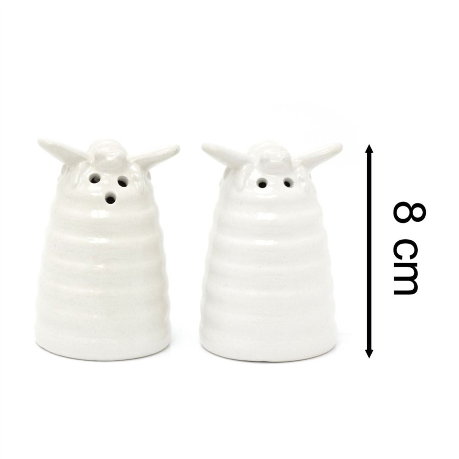 Kitchen & Dining Carousel Shop | Summer Beehive Shaped Salt And Pepper Shakers | Ceramic Salt And Pepper Pots