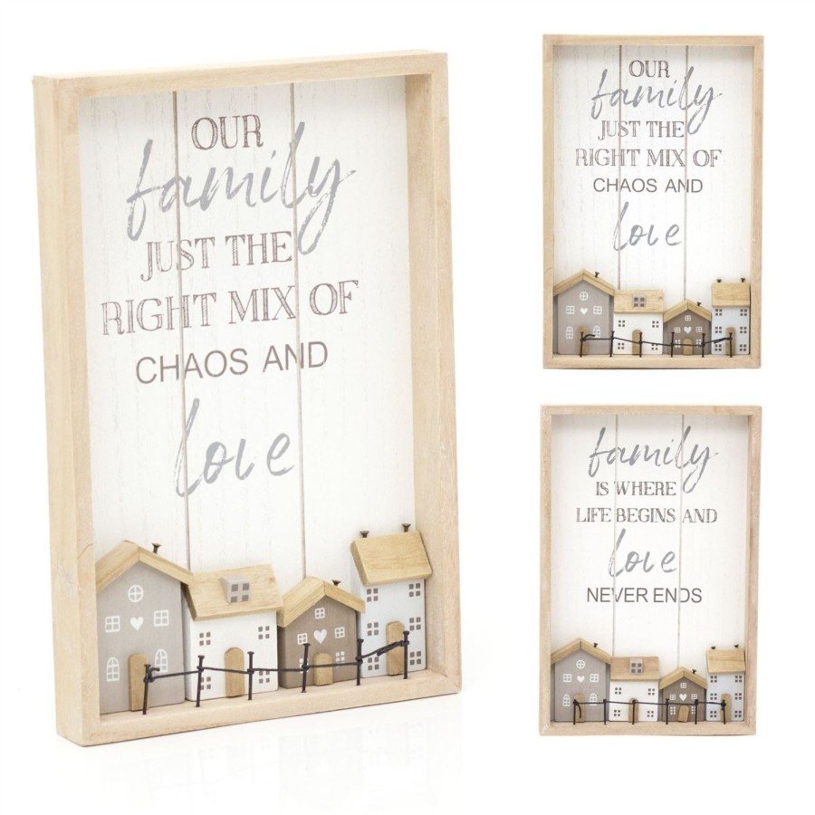 Home Accessories Carousel Shop Signs & Plaques | Shabby Chic Wooden House Design Friends And Family Plaque | Friends Family Quotes In Frames Wall Signs | Family Gifts Friend Gifts - Design Varies One Supplied