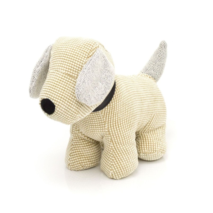 Home Accessories Carousel Shop Animal Doorstops | Cute Puppy Dog Doorstop | Novelty Decorative Fabric Animal Door Stop | Puppy Door Stopper - Beige