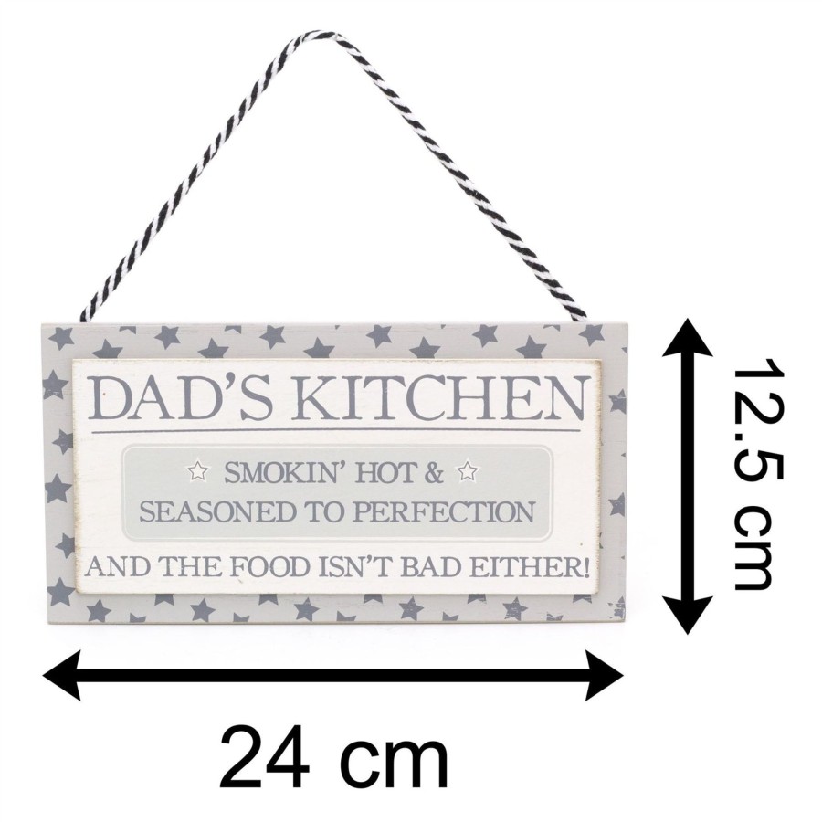 Home Accessories Carousel Shop Wall Decor & Mirrors | 24Cm Dads Wooden Kitchen Plaque | Novelty Wall Sign Funny Kitchen Signs | Kitchen Wall Art Home Accessories