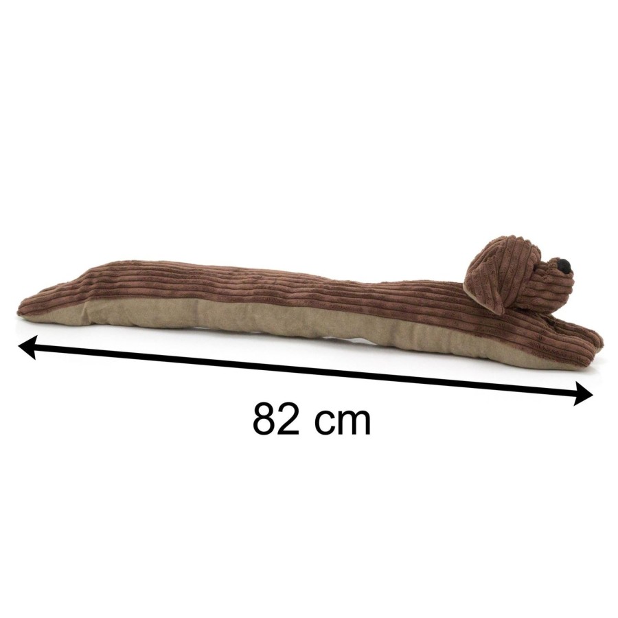 Home Accessories Carousel Shop Draught Excluders | Take Me Home Ribbed Fabric Dog Draught Excluder ~ Chocolate