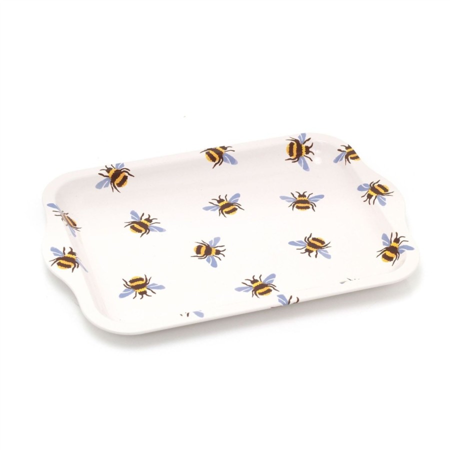 Home Accessories Carousel Shop Decorative Accessories | Emma Bridgewater Bumblebee Small Tin Tray | Tea Tray With Handles 24Cm