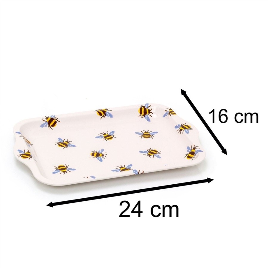 Home Accessories Carousel Shop Decorative Accessories | Emma Bridgewater Bumblebee Small Tin Tray | Tea Tray With Handles 24Cm