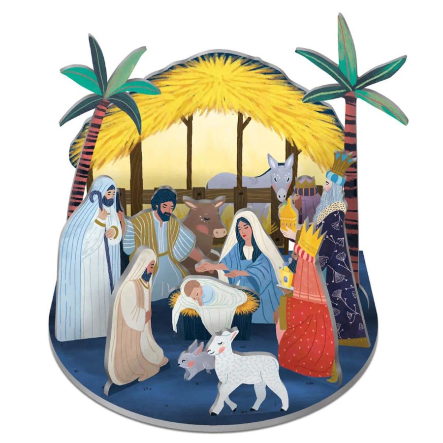 Celebrations Carousel Shop | 3D Pop & Slot Away In A Manger Christmas Crib Stable Scene Nativity Decoration