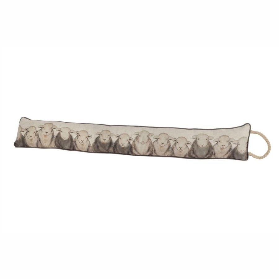 Home Accessories Carousel Shop Draught Excluders | Farmyard Country Sheep Flock Fabric Door Draught Excluder - Animal Door Draught Cushion