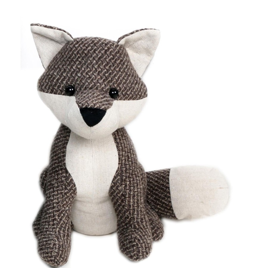 Home Accessories Carousel Shop Animal Doorstops | Textured Fabric Fox Doorstop ~ Brown British Wildlife Fox Door Stop