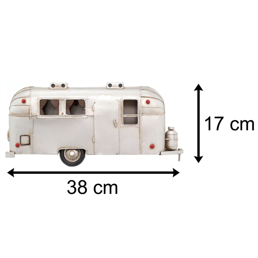 Home Accessories Carousel Shop Wall Decor & Mirrors | 38Cm Retro Camper Caravan Wall Mounted Tin Model | Vintage Metal American Airstream Trailer Hanging Decoration | Home Office Wall Art