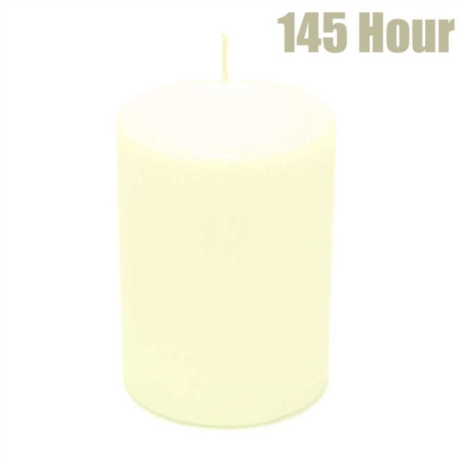 Home Accessories Carousel Shop Candles & Tealights | 145 Hour Cream Votive Pillar Candle - Ivory Wax Church Candle