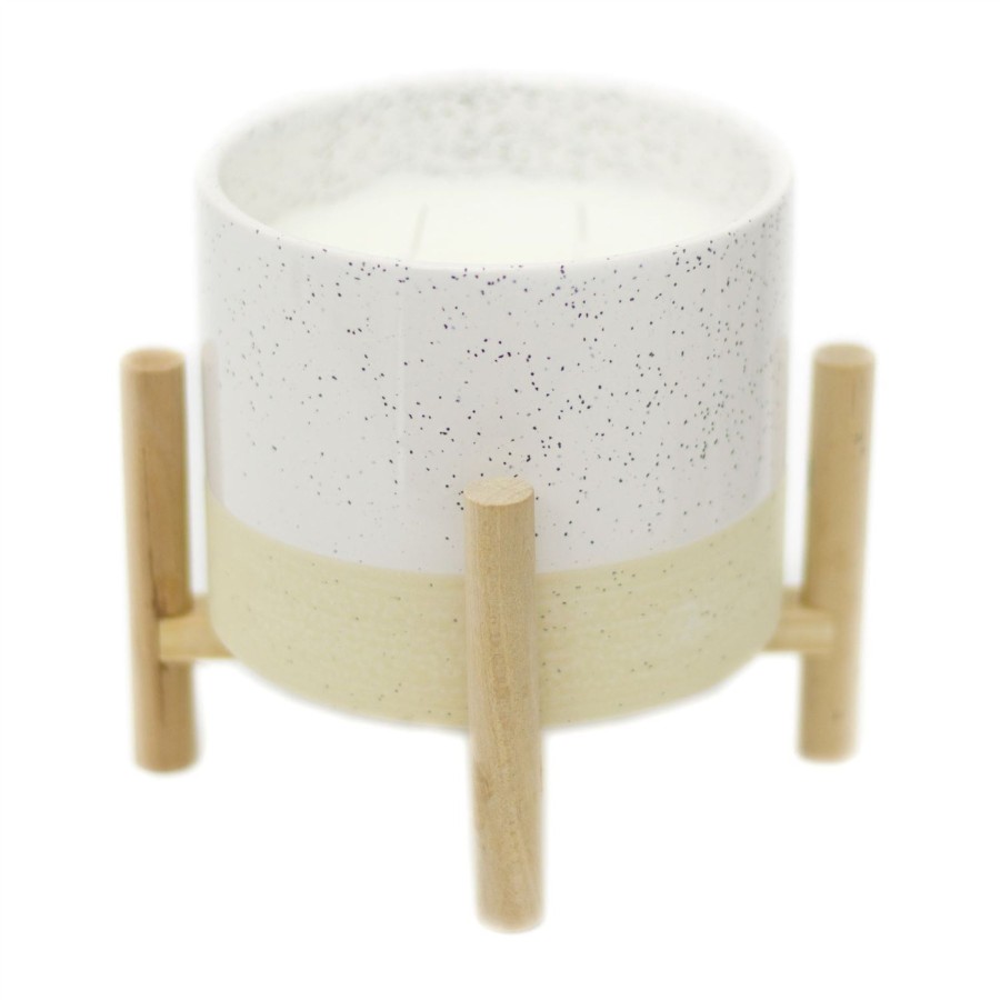 Home Accessories Carousel Shop Candles & Tealights | Ceramic Holder With Scented Candle And Stand | Natural Interior Candle And Pot | Decorative Candles - Fragrance Varies One Supplied