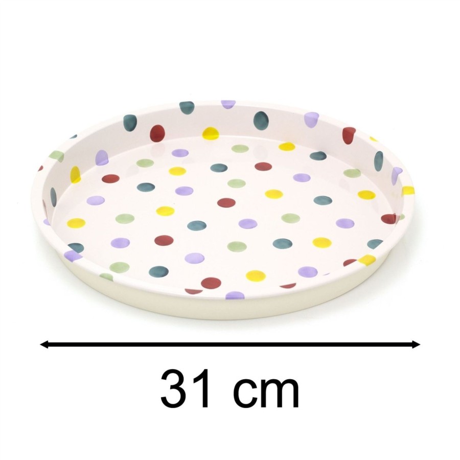 Kitchen & Dining Carousel Shop | Emma Bridgewater Round Polka Dot Deep Well Tin Tray | Kitchen Serving Tray