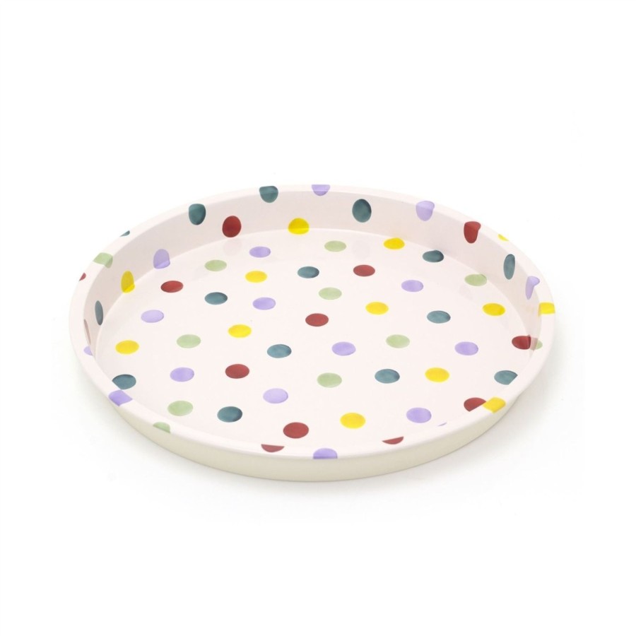 Kitchen & Dining Carousel Shop | Emma Bridgewater Round Polka Dot Deep Well Tin Tray | Kitchen Serving Tray