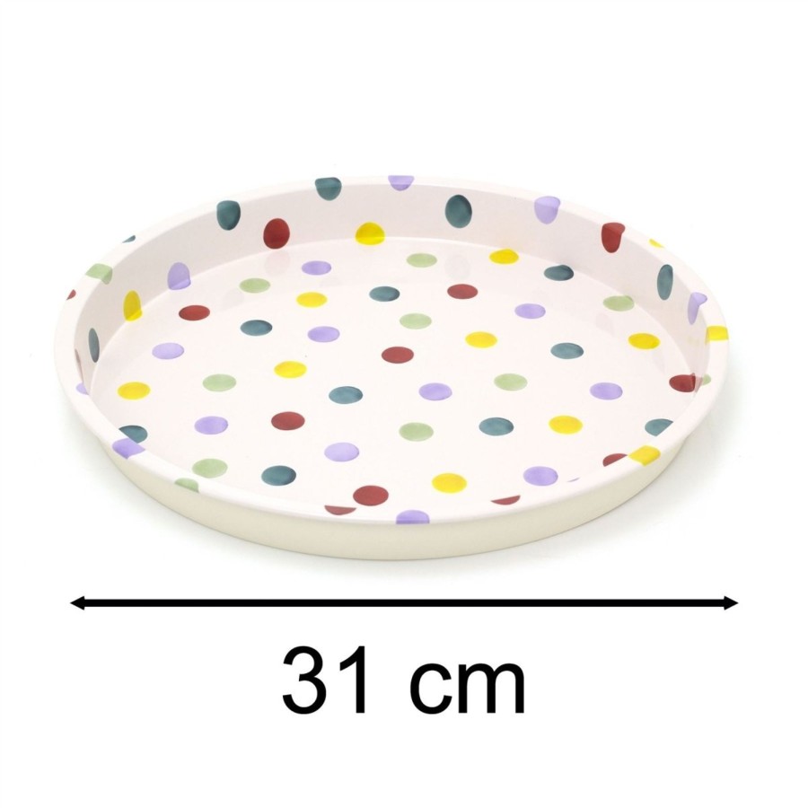 Kitchen & Dining Carousel Shop | Emma Bridgewater Round Polka Dot Deep Well Tin Tray | Kitchen Serving Tray