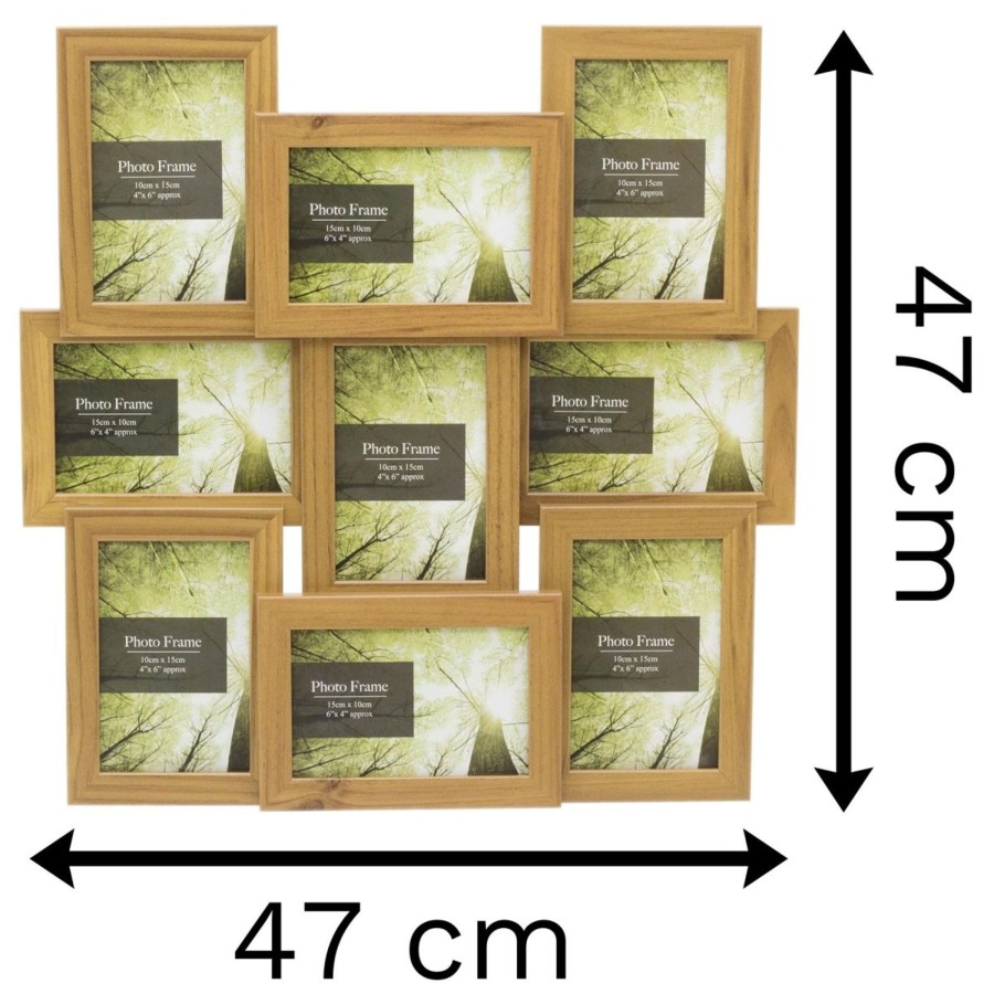 Home Accessories Carousel Shop Photo Frames | 9 Multi Wood Effect Photo Frame