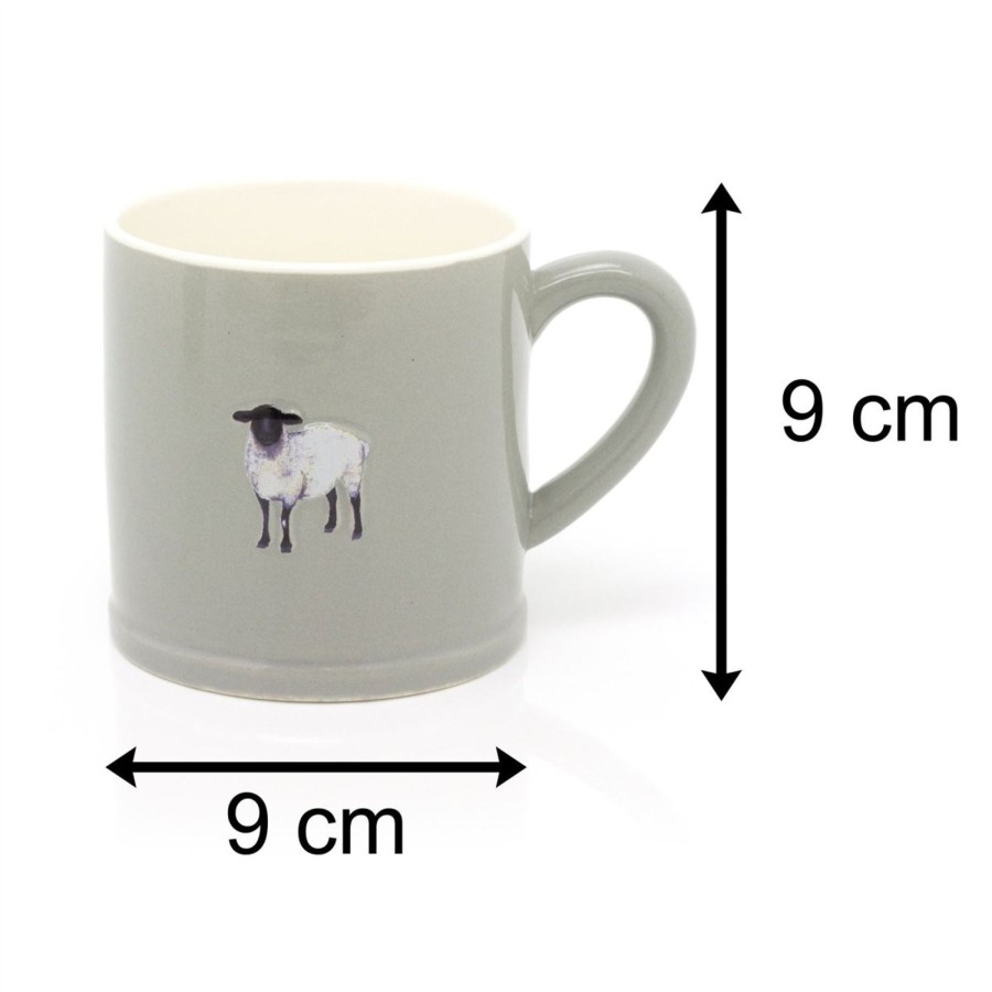 Kitchen & Dining Carousel Shop | Embossed Country Sheep Coffee Mug | Ceramic Farm Animal Tea Cup | Large Hot Drinks Mugs Cups