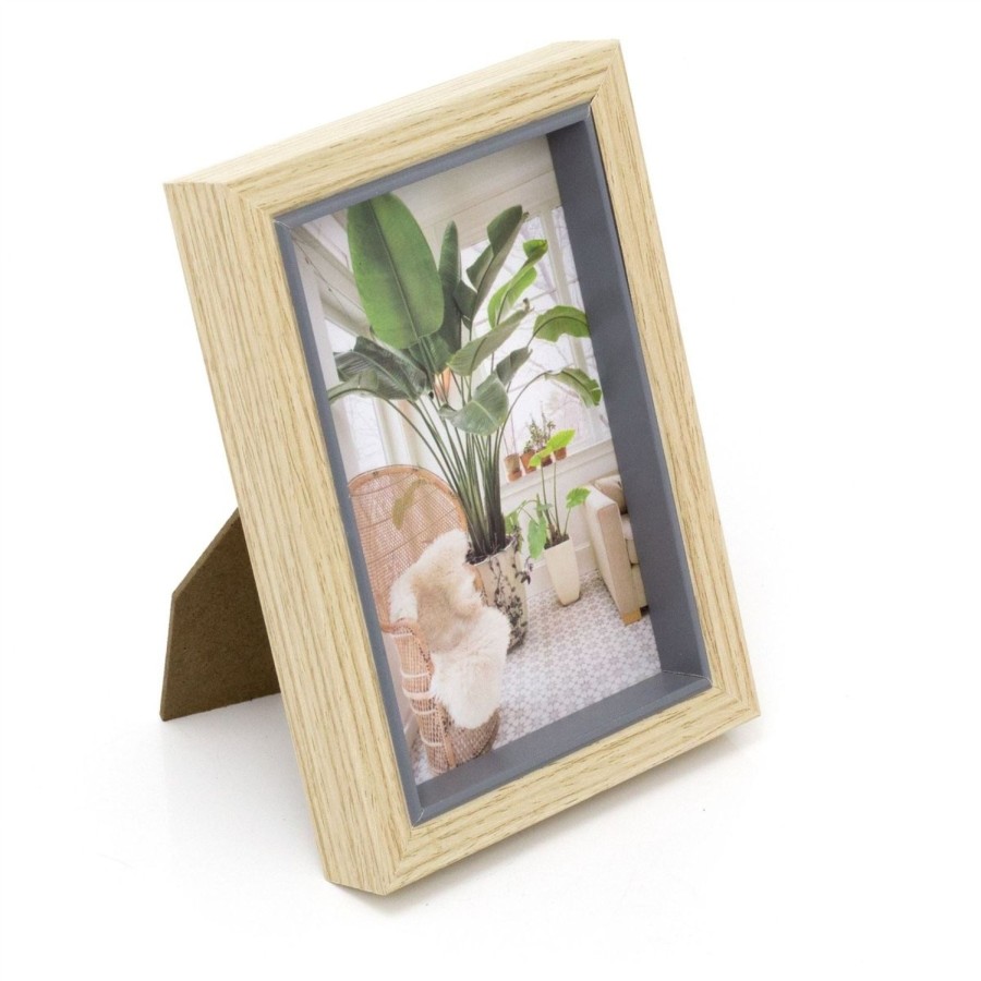 Home Accessories Carousel Shop Photo Frames | Mediterranean Wooden Photo Frame 4 X 6 | Freestanding Single Aperture 4 X 6 Picture Frame | Grey Picture Frame Tabletop Photo Frame 6 X 4