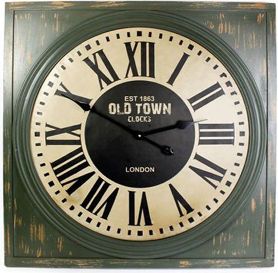 Home Accessories Carousel Shop Clocks | Square Wall Clock ~ Est 1863 Old Town Clocks London