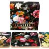 Kitchen & Dining Carousel Shop | Pack Of 6 Beautiful Floral Cup Mug Coasters For Drinks ~ Coffee Table Mats