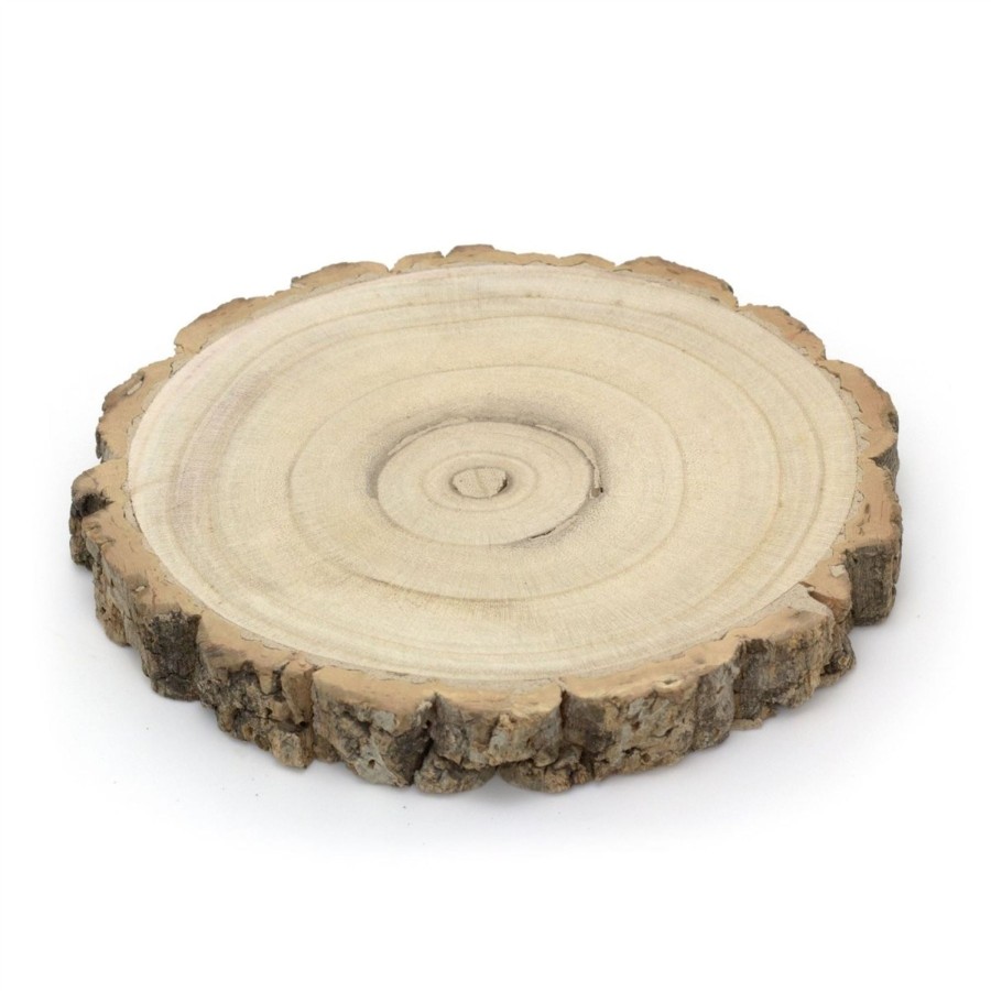 Home Accessories Carousel Shop Candle Plates | 22Cm Rustic Wooden Tree Trunk Slice | Wedding Table Centerpiece | Candle Tealight Display Stand