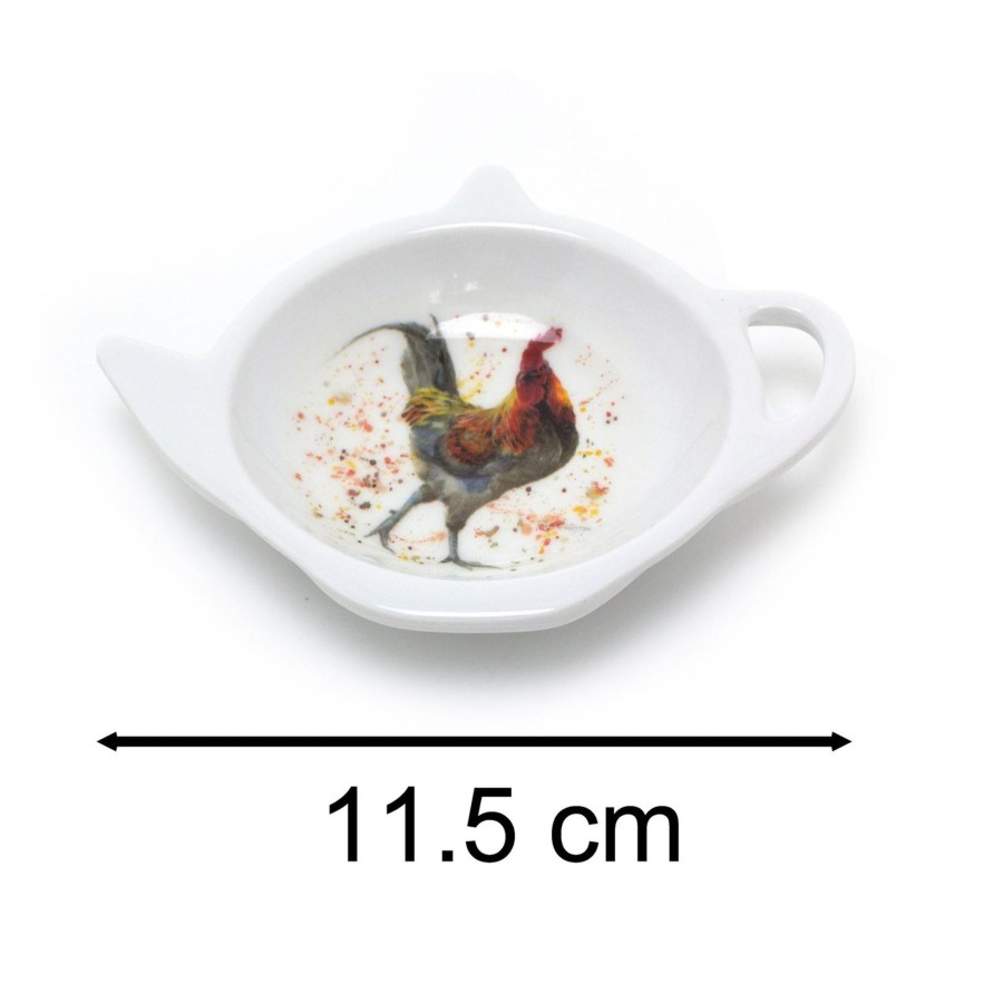 Kitchen & Dining Carousel Shop | Carl Cockerel Teapot Shaped Tea Bag Tidy Dish Spoon Rest | Melamine Kitchen Tidy