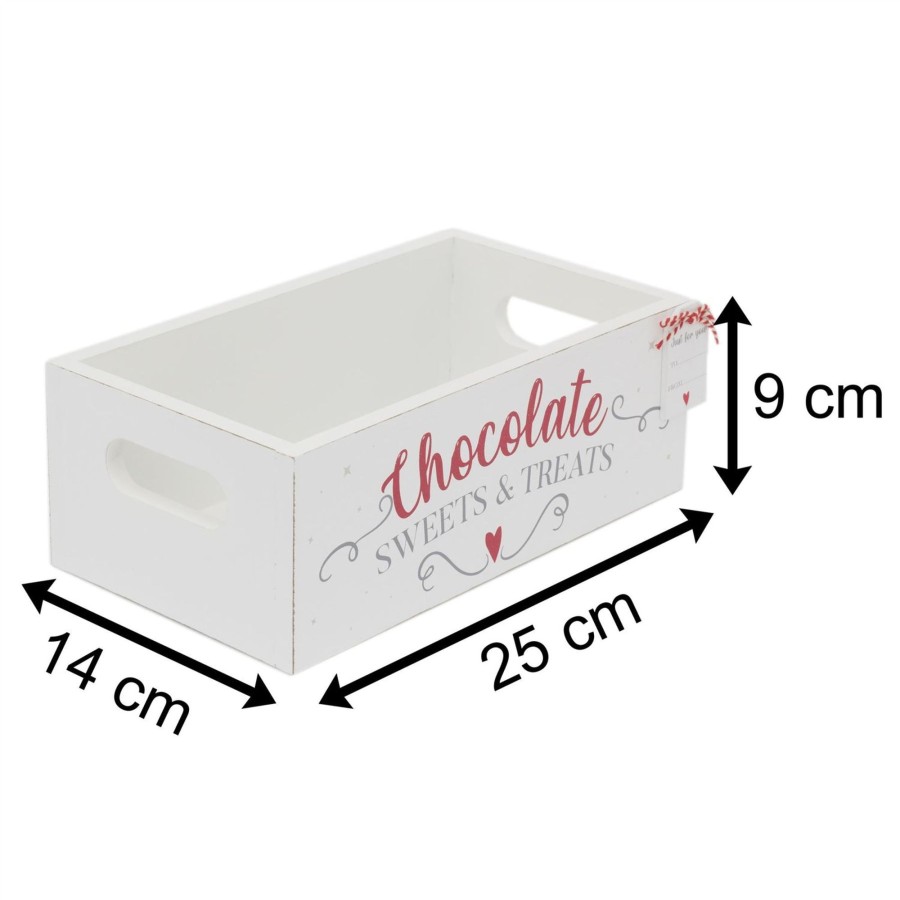 Home Accessories Carousel Shop Boxes & Baskets | Chocolate Sweets And Treats Gift Crate | Christmas Wooden Hamper Gift Box | Novelty Xmas Present Box