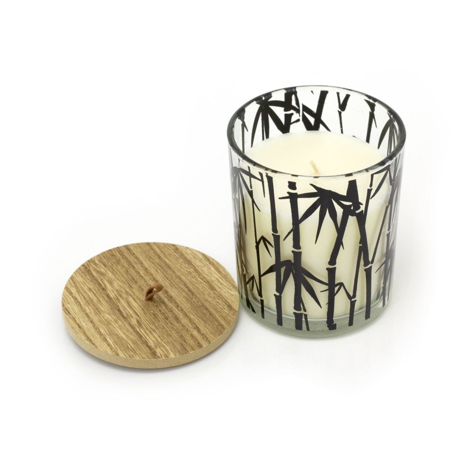 Home Accessories Carousel Shop Candles & Tealights | Bamboo Breeze Scented Candle In Glass Jar | Fragranced Candle Holder Aroma Candle And Pot | Botanical Candle Holder With Fragrance Candle Decoration