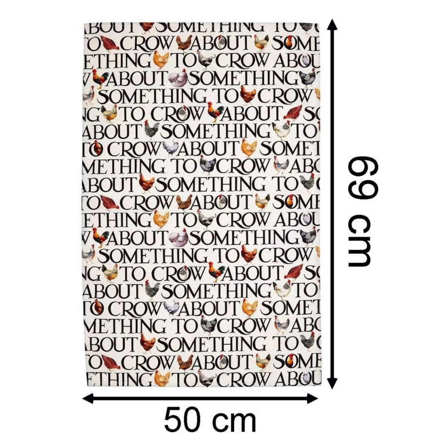 Kitchen & Dining Carousel Shop | Emma Bridgewater Hen & Toast Tea Towel | Decorative Kitchen Cotton Tea Towel