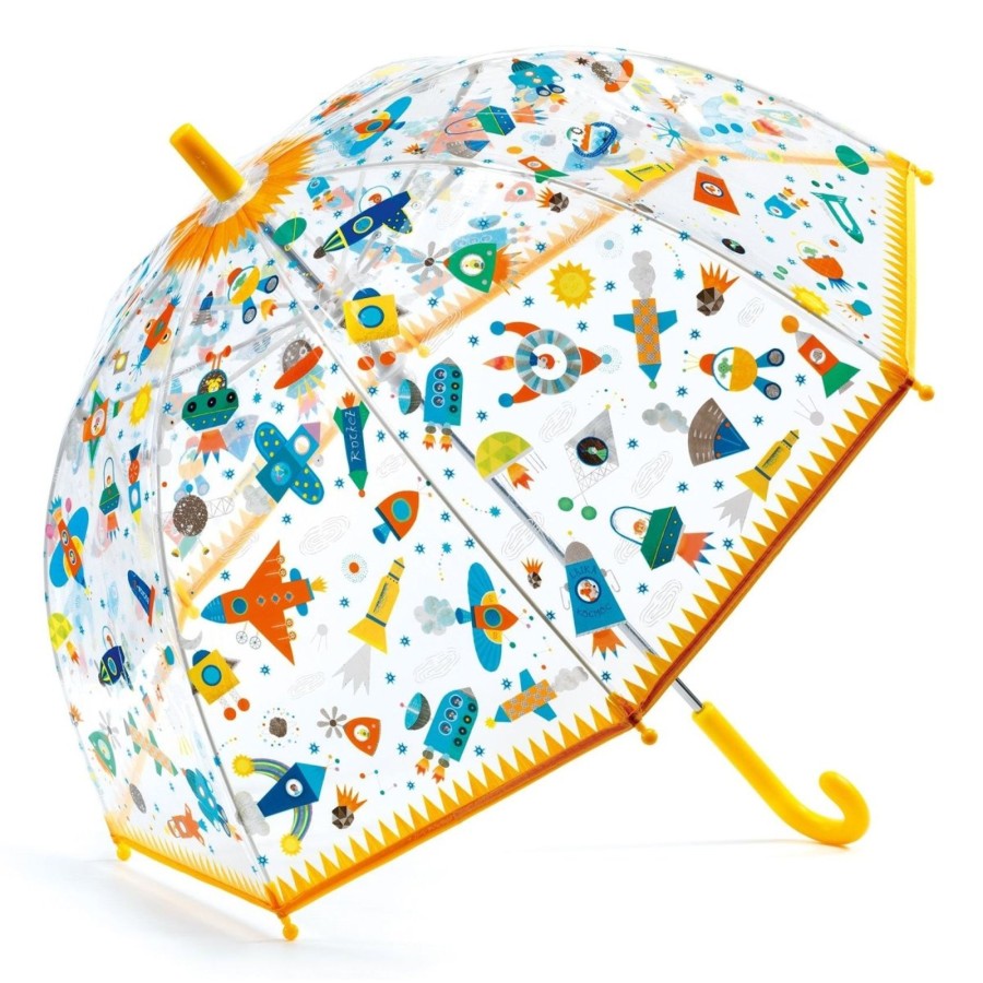 Baby & Child Carousel Shop Djeco | Djeco Dd04707 Childrens Clear Dome Umbrella | Transparent Kids Umbrella - Space