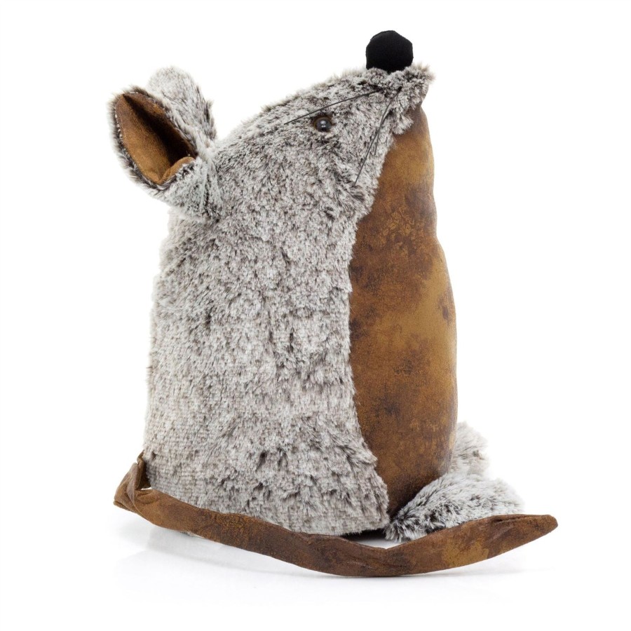 Home Accessories Carousel Shop Animal Doorstops | Benny Mouse Doorstop | Faux Leather Weighted Mouse Shaped Animal Door Stop 1.8Kg