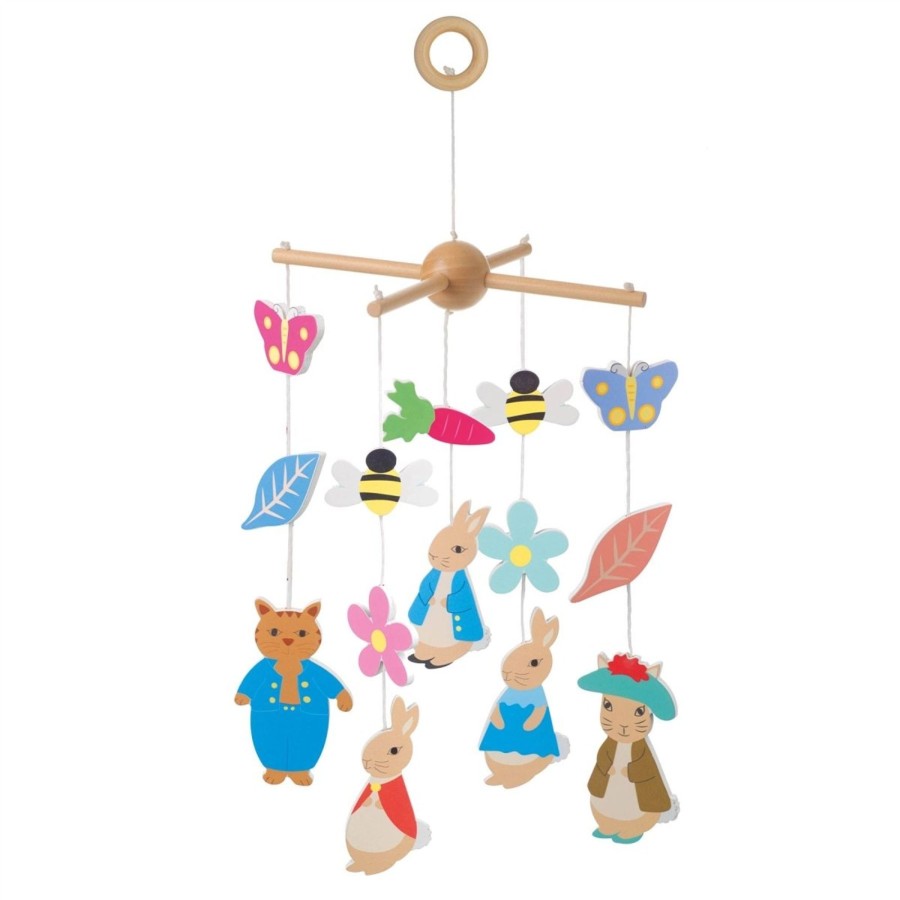 Baby & Child Carousel Shop Room Decor & Storage | Peter Rabbit Wooden Mobile For Baby Cot | Peter Rabbit Crib Mobile Nursery Decor