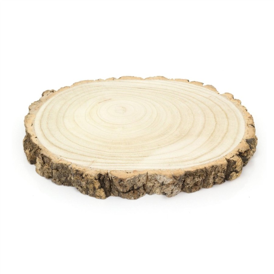 Home Accessories Carousel Shop Candle Plates | 33Cm Oval Wooden Tree Trunk Rustic Cake Stand | Large Wedding Birthday Cake Round Display Board | Tree Slice Serving Platter Table Centerpiece