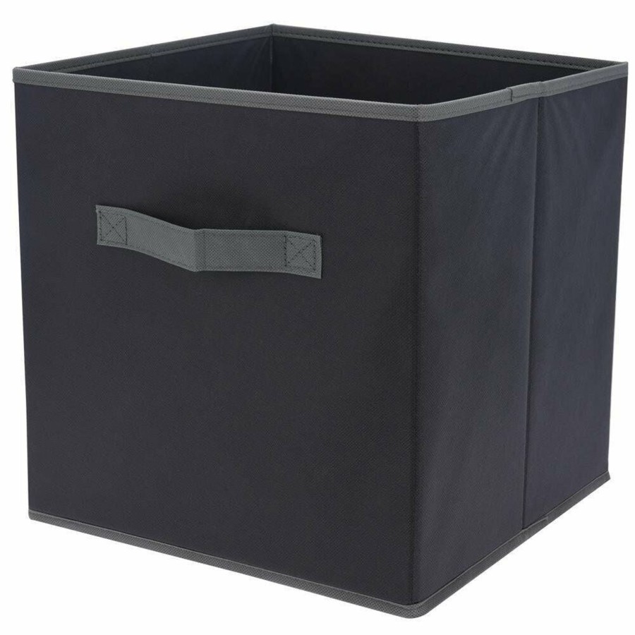 Home Accessories Carousel Shop Boxes & Baskets | Grey Fabric Storage Box With Handle Storage Cubes | Foldable Storage Box Fabric Storage Basket | Shelf Open Top Storage Organiser Bin For Home Office 30X30Cm