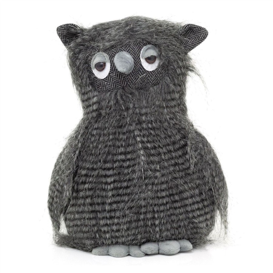 Home Accessories Carousel Shop Animal Doorstops | Mortimer Fluffy Grey Owl Doorstop | Barn Owl Shaped Door Stop Bird Door Stopper