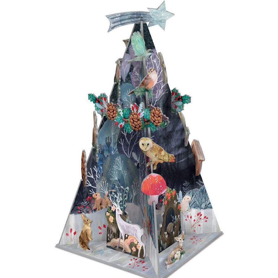 Celebrations Carousel Shop | 3D Christmas Advent Calendar Silver Stag Pop & Slot Advent Calendar | Pop Up Advent Calendar Freestanding Advent Calendar | Reindeer Advent Calendar