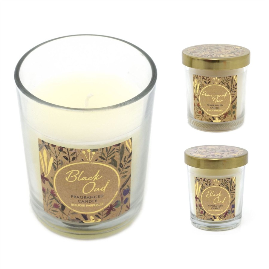 Home Accessories Carousel Shop Candles & Tealights | White Wax Floral Delight Scented Candle Pot & Lid | Aromatherapy Candle Gift