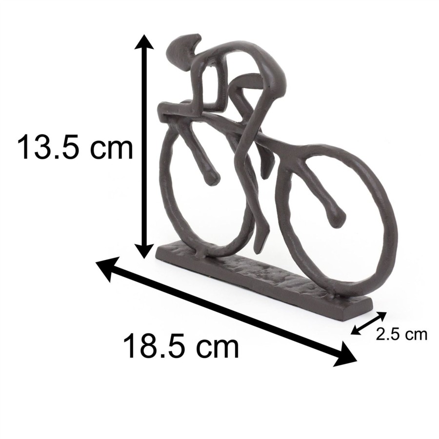 Home Accessories Carousel Shop Ornaments | Cast Iron Cyclist Sculpture Cycling Ornament | Metal Bike Racing Man Decoration | Cycling Sculpture Sports Decorations | Abstract Ornaments Cycling Gifts