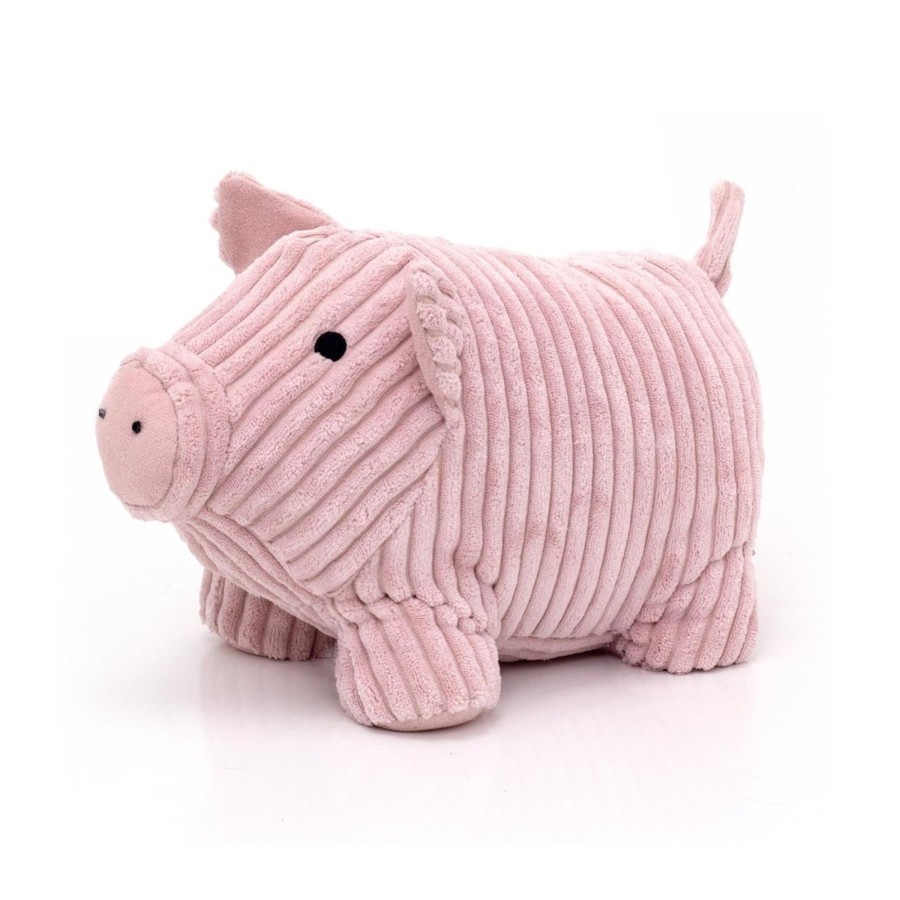 Home Accessories Carousel Shop Animal Doorstops | Twinkles Pig Doorstop Pink Ribbed Fabric Animal Doorstop | Door Stop 1.5Kg