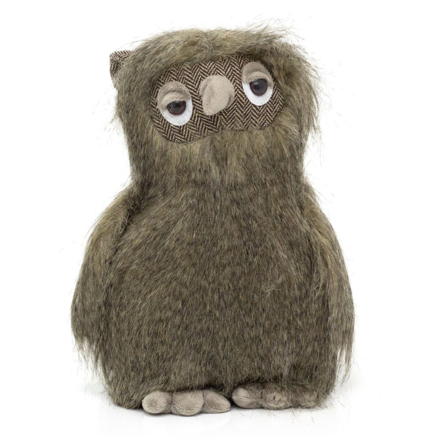 Home Accessories Carousel Shop Animal Doorstops | Barnaby Fluffy Brown Owl Doorstop | Novelty Barn Owl Shaped Bird Door Stop 1.4Kg