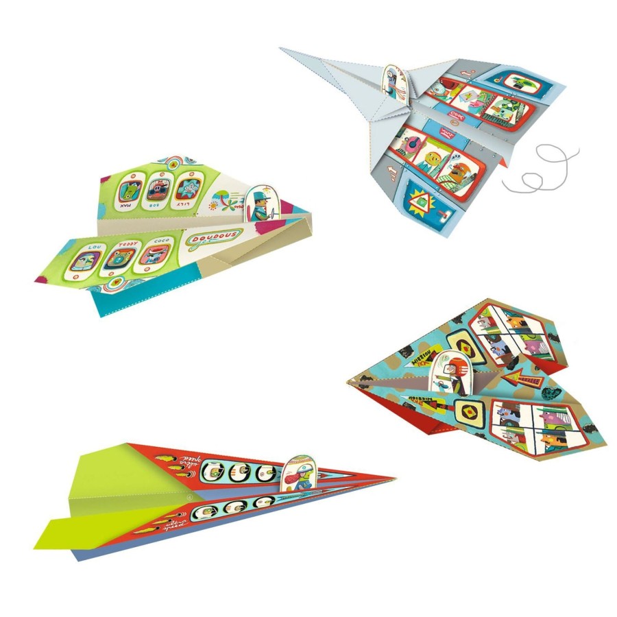 Baby & Child Carousel Shop Djeco | Djeco Dj08760 Origami Planes Kit Create Your Own Paper Planes With Pilots