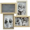 Home Accessories Carousel Shop Photo Frames | 4 Aperture 3D Quad Multi Tonal Wooden Photo Picture Collage Frame